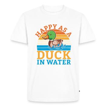 Cadeaux de canard pour les amateurs de canard - T-shirt Premium bio Homme - blanc - Devant - Nico (187cm)