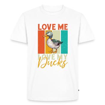 Cadeaux de canard pour les amateurs de canard - T-shirt Premium bio Homme - blanc - Devant - Nico (187cm)
