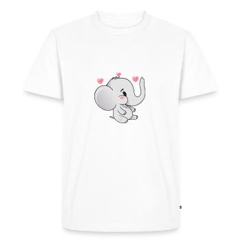 Elephant Lovers Gifts - Men's Premium Organic T-Shirt - white - Front - Nico (187cm)
