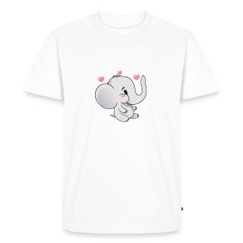 Elephant Lovers Gifts - Men's Premium Organic T-Shirt - white - Front - Nico (187cm)
