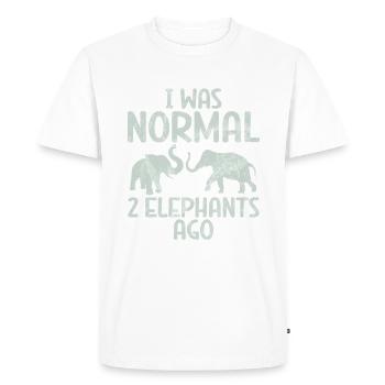 Elephant Lovers Gifts - Men's Premium Organic T-Shirt - white - Front - Nico (187cm)