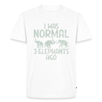Elephant Lovers Gifts - Men's Premium Organic T-Shirt - white - Front - Nico (187cm)