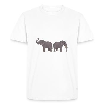 Elephant Lovers Gifts - Men's Premium Organic T-Shirt - white - Front - Nico (187cm)