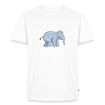 Elephant Lovers Gifts - Men's Premium Organic T-Shirt - white - Front - Nico (187cm)