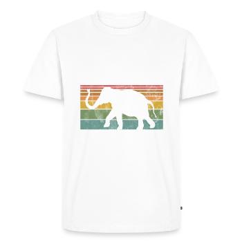 Elephant Lovers Gifts - Men's Premium Organic T-Shirt - white - Front - Nico (187cm)