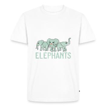 Elephant Lovers Gifts - Men's Premium Organic T-Shirt - white - Front - Nico (187cm)