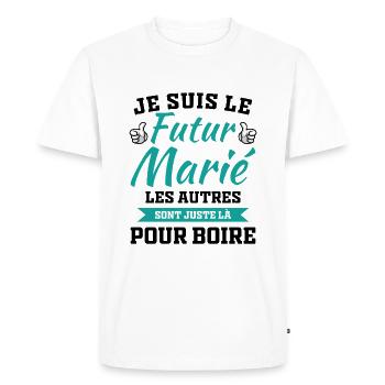 Je suis le futur marié humour cadeau futur marié - T-shirt Premium bio Homme - blanc - Devant - Nico (187cm)