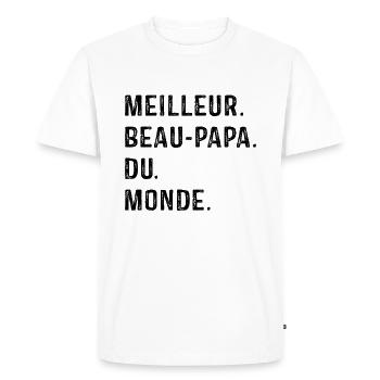 Best Father-in-Law In The World Father's Day - Men's Premium Organic T-Shirt - white - Front - Nico (187cm)