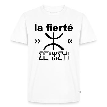 la fierté Amazigh - T-shirt Premium bio Homme - blanc - Devant - Nico (187cm)