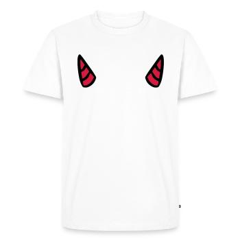 Devil's horn devil devil horn evil - Men's Premium Organic T-Shirt - white - Front - Nico (187cm)