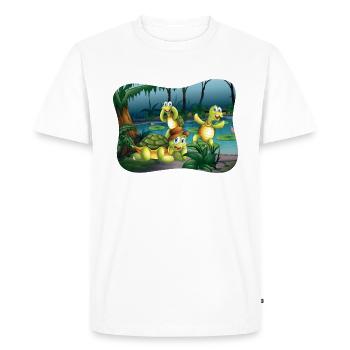 Turtle Party - Men's Premium Organic T-Shirt - white - Front - Nico (187cm)