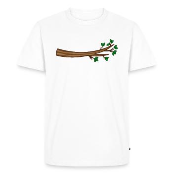 Branche / branche / arbre / arbre / arbre - T-shirt Premium bio Homme - blanc - Devant - Nico (187cm)