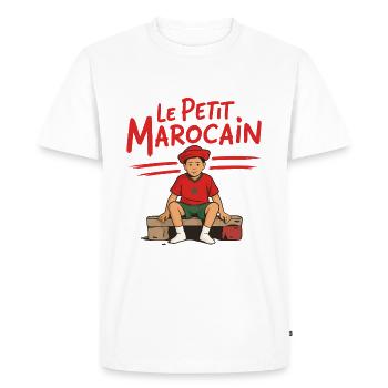 Le Petit Marocain - T-shirt Premium bio Homme - blanc - Devant - Nico (187cm)