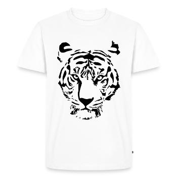 white tiger - Men's Premium Organic T-Shirt - white - Front - Nico (187cm)
