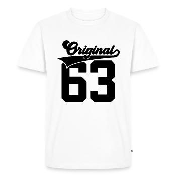 63RD BIRTHDAY 1963 ORIGINAL 63 - Men's Premium Organic T-Shirt - white - Front - Nico (187cm)