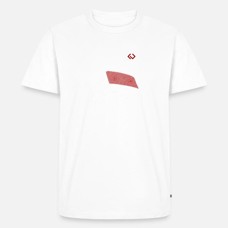 Parallelwelt Schädel weiß - Männer Premium Bio T-Shirt - Weiß