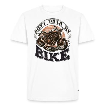 Nice funny design gift idea for motorcyclist - Men's Premium Organic T-Shirt - white - Front - Nico (187cm)