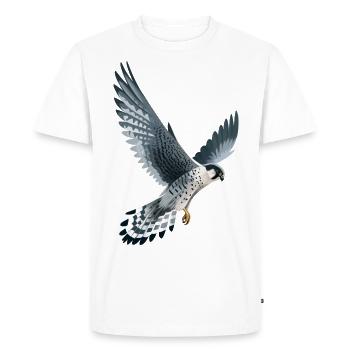 Faucon pèlerin en vol - T-shirt Premium bio Homme - blanc - Devant - Nico (187cm)