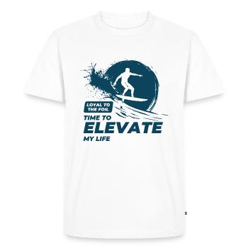 Il est temps d’élever ma vie - Fidèle au faire-valoir - T-shirt Premium bio Homme - blanc - Devant - Nico (187cm)