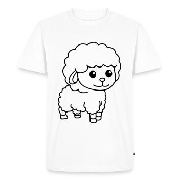 Sheep Comic Animal - Men's Premium Organic T-Shirt - white - Front - Nico (187cm)
