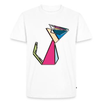 Robo Cat Different Colors - Men's Premium Organic T-Shirt - white - Front - Nico (187cm)