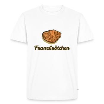 Franzbrötchen (sombre) - T-shirt Premium bio Homme - blanc - Devant - Nico (187cm)