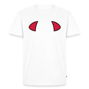 Oreilles du diable devil ears oreilles diable - T-shirt Premium bio Homme - blanc - Devant - Nico (187cm)