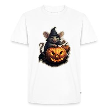 Halloween Mouse - Men's Premium Organic T-Shirt - white - Front - Nico (187cm)