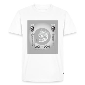 Traveller Skull in Silver - Men's Premium Organic T-Shirt - white - Front - Nico (187cm)