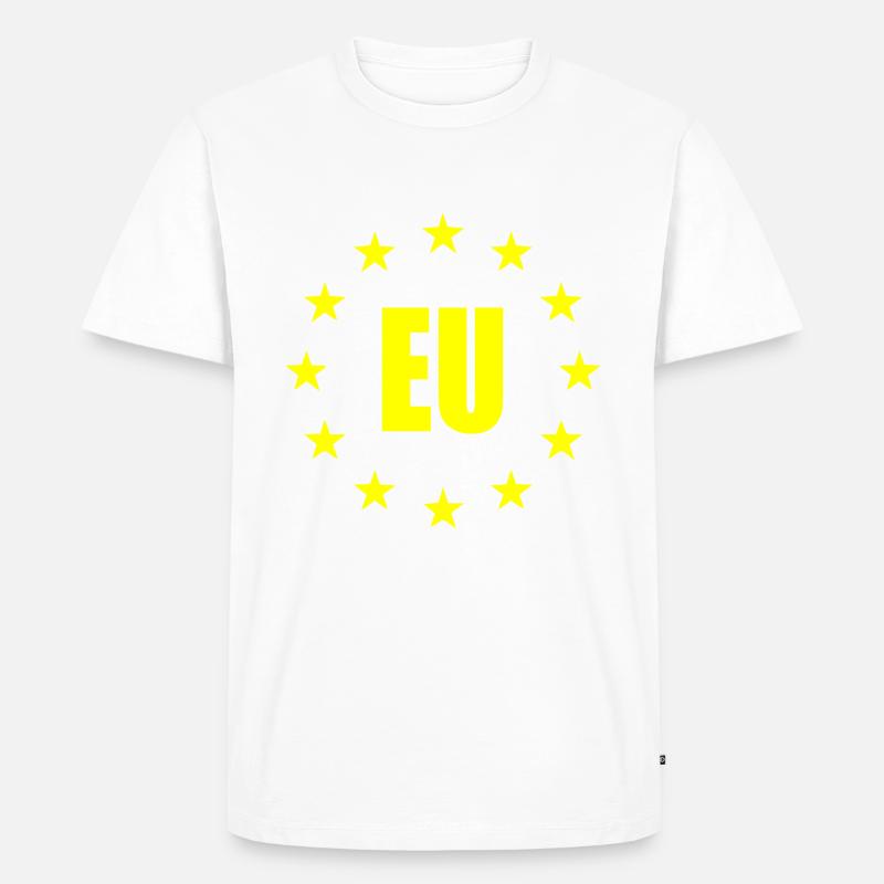 Drapeau de l’UE - T-shirt Premium bio Homme - blanc