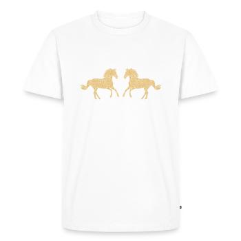 Horse Horses Horse Love horse - Gift idea - Men's Premium Organic T-Shirt - white - Front - Nico (187cm)