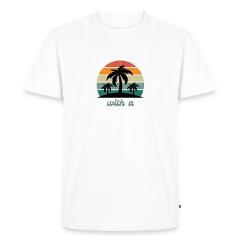 POSITIVE ATTITUDE MINDSET Motivation - Men's Premium Organic T-Shirt - white - Front - Nico (187cm)