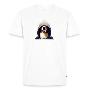 A GOOD DAY BEGINS... DOG Dog Coffee - Men's Premium Organic T-Shirt - white - Front - Nico (187cm)