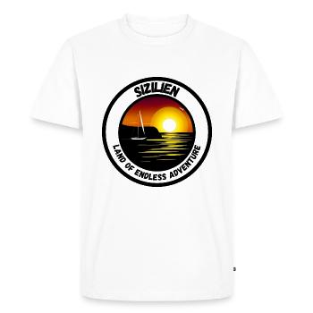 Sicily - Land of Endless Adventure - Men's Premium Organic T-Shirt - white - Front - Nico (187cm)