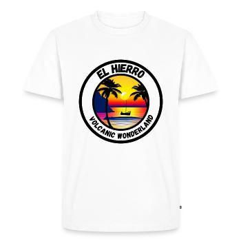 El Hierro - Volcanic Wonderland - Men's Premium Organic T-Shirt - white - Front - Nico (187cm)