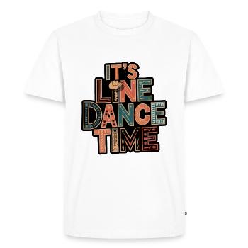 Line Dance Time Line Dancing my passion - Men's Premium Organic T-Shirt - white - Front - Nico (187cm)