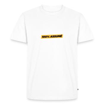 je suis une machine - T-shirt Premium bio Homme - blanc - Devant - Nico (187cm)