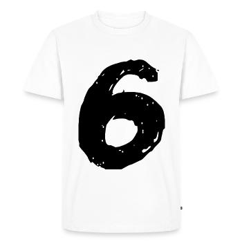 Maillot 6 numéros - T-shirt Premium bio Homme - blanc - Devant - Nico (187cm)
