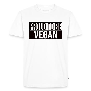 Proud To Be Vegan - Men's Premium Organic T-Shirt - white - Front - Nico (187cm)