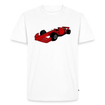 Formule Car Rouge - T-shirt Premium bio Homme - blanc - Devant - Nico (187cm)