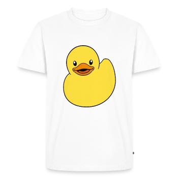 Squeaky duck, a rubber duck, rubber duck, duck - Men's Premium Organic T-Shirt - white - Front - Nico (187cm)
