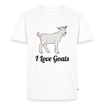 J'AIME LES CHÈVES - T-shirt Premium bio Homme - blanc - Devant - Nico (187cm)