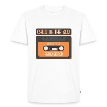 CADEAU ENFANT DES ANNÉES 60 - T-shirt Premium bio Homme - blanc - Devant - Nico (187cm)