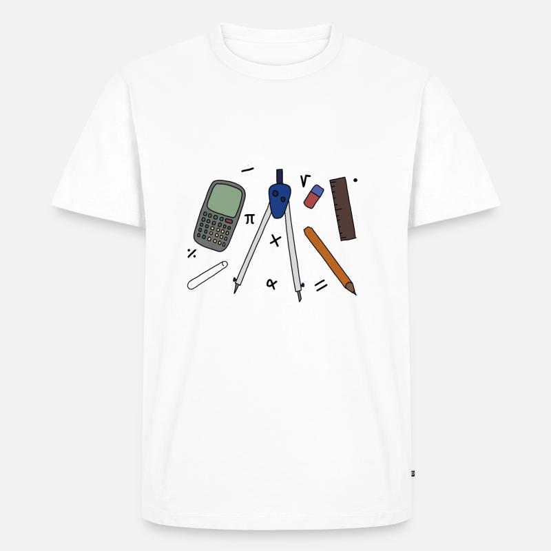 Mathelehrer - Männer Premium Bio T-Shirt - Weiß