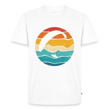 Gleitschirm Retro Color Vintage - Männer Premium Bio T-Shirt - Weiß - Vorne - Nico (187cm)