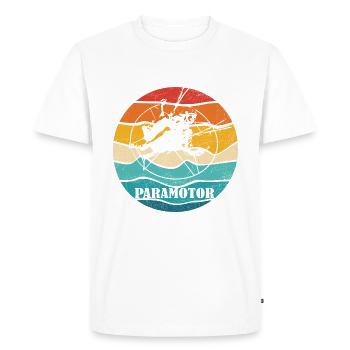 Paramotor Retro Color Paraglider - Men's Premium Organic T-Shirt - white - Front - Nico (187cm)
