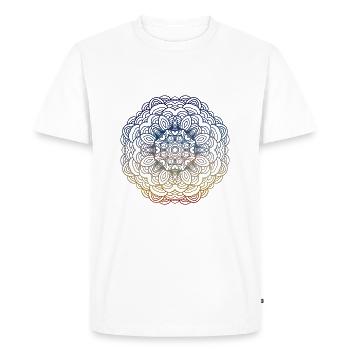 Mandala - Men's Premium Organic T-Shirt - white - Front - Nico (187cm)