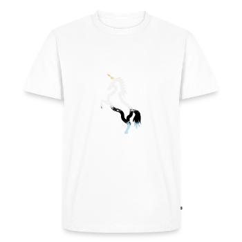 Unicorn - Men's Premium Organic T-Shirt - white - Front - Nico (187cm)