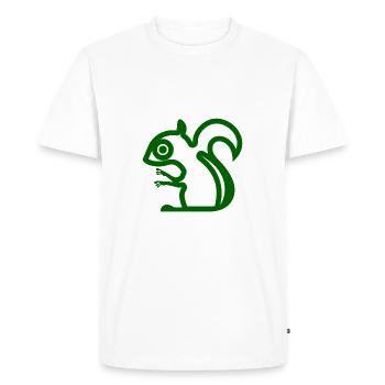 squirrel - Men's Premium Organic T-Shirt - white - Front - Nico (187cm)