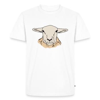Sheep head - Men's Premium Organic T-Shirt - white - Front - Nico (187cm)